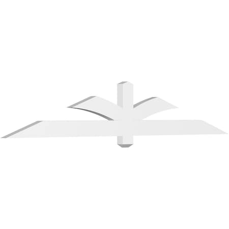 Ekena Millwork Redmond Architectural Grade PVC Gable Bracket, 84"W x 14"H x 2"D x 4"F, 4/12 Pitch GBP084X14X0204RED00